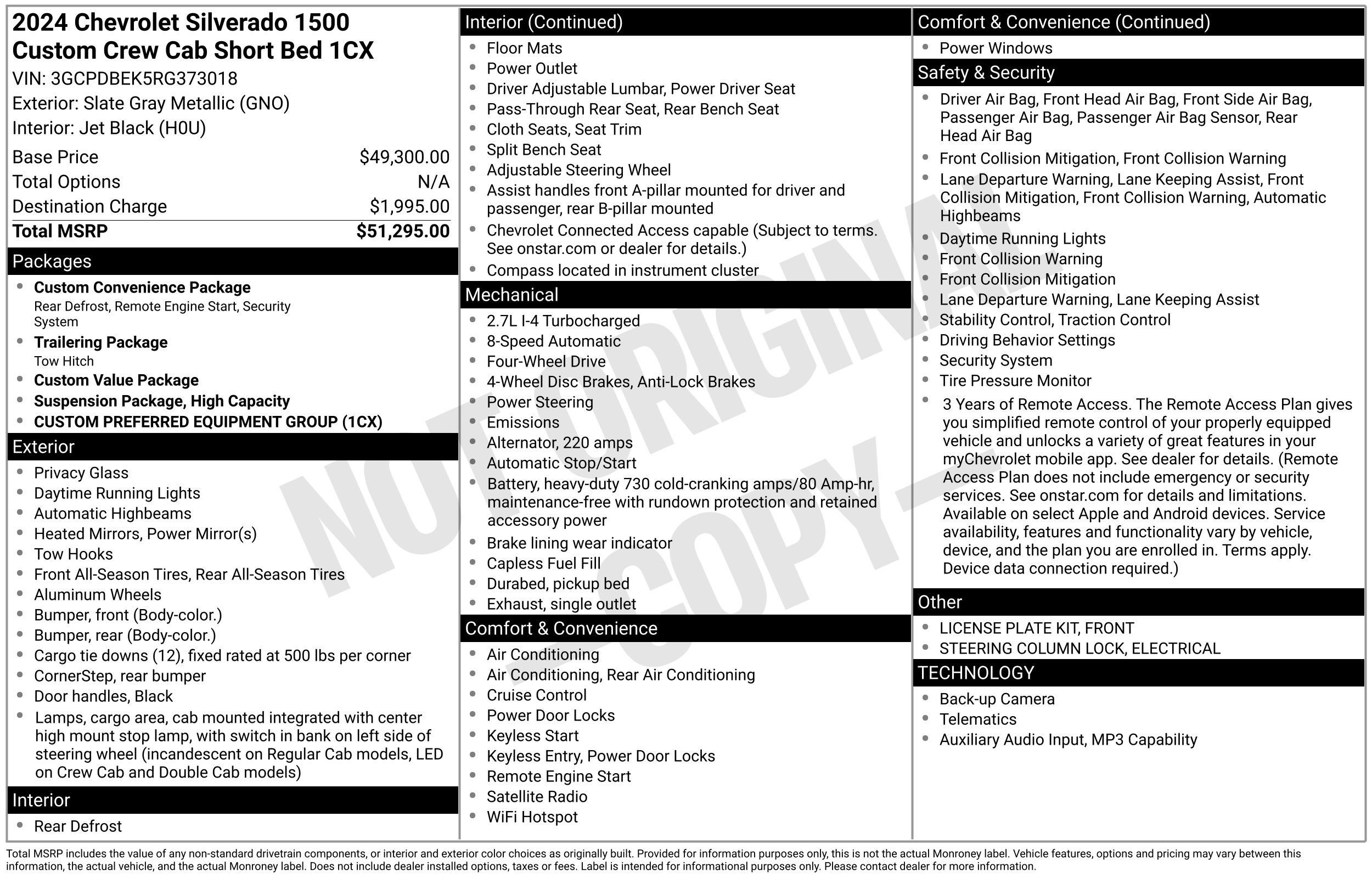 Used 2024 Chevrolet Silverado 1500 Custom AWD/4WD image 3