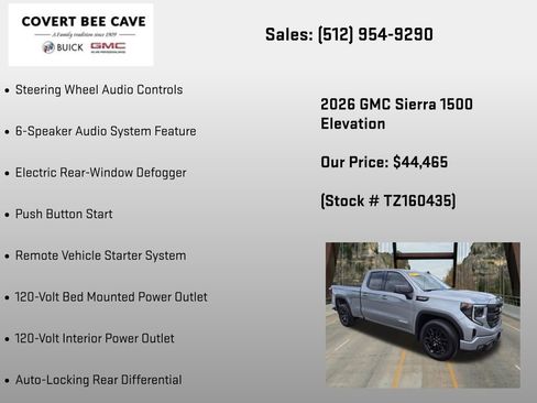 New 2026 GMC Sierra 1500 Elevation RWD image 30