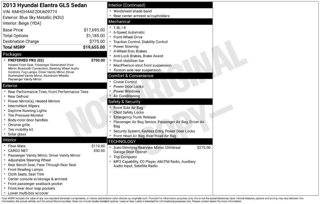Used 2013 Hyundai Elantra GLS w/ Preferred Pkg FWD image 30