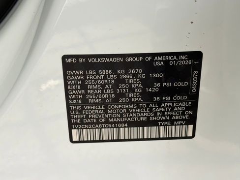 New 2026 Volkswagen Atlas Peak Edition AWD/4WD image 29