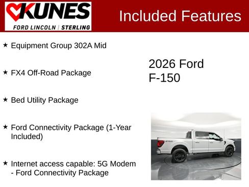 New 2026 Ford F150 XLT w/ Equipment Group 302A MID AWD/4WD image 4