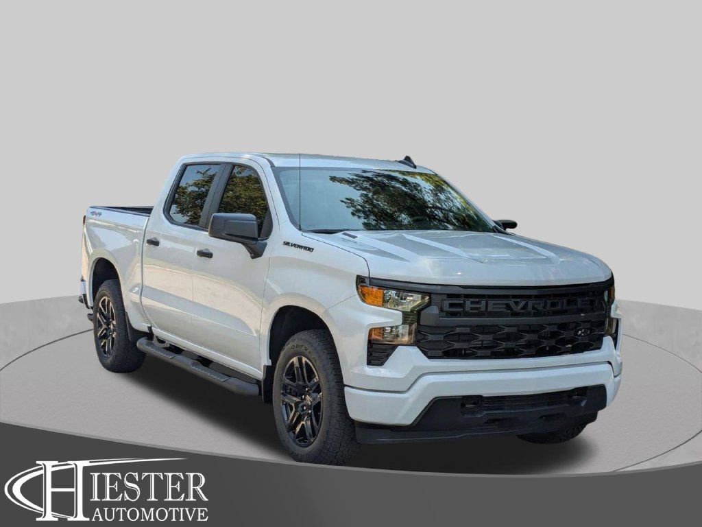 New 2026 Chevrolet Silverado 1500 Custom w/ Turbomax Blackout Package AWD/4WD 360° Tour