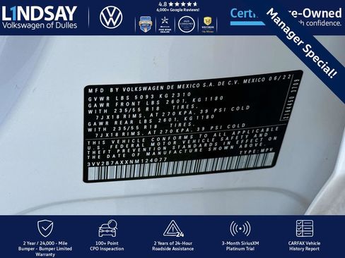 Certified 2022 Volkswagen Tiguan SE image 26