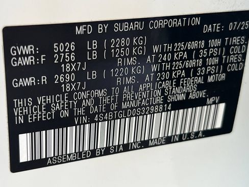 Certified 2025 Subaru Outback Onyx Edition XT AWD/4WD image 27
