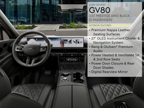 New 2026 Genesis GV80 3.5T Prestige AWD/4WD image 17