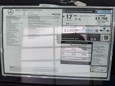 New 2026 Mercedes-Benz GLS 63 AMG 4MATIC image 35