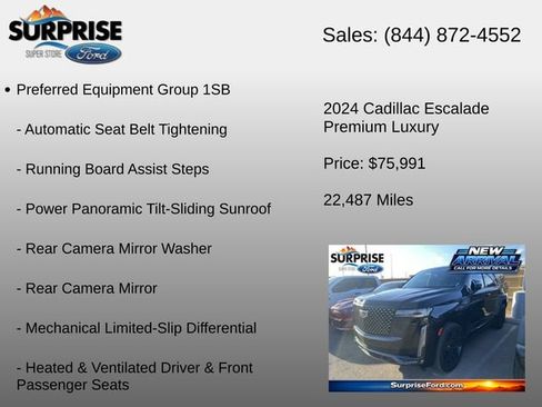 Used 2024 Cadillac Escalade Premium Luxury w/ Performance Package AWD/4WD image 6