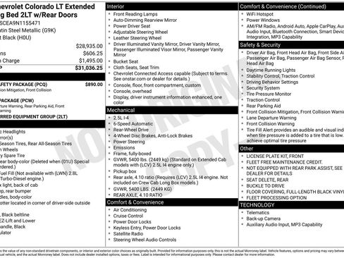 Used 2022 Chevrolet Colorado LT w/ Fleet Safety Package RWD image 11
