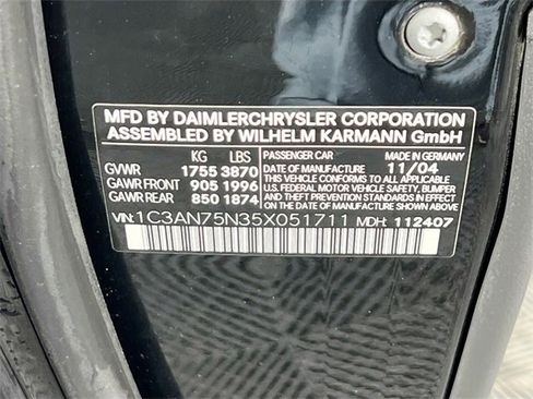 Used 2005 Chrysler Crossfire SRT-6 image 21