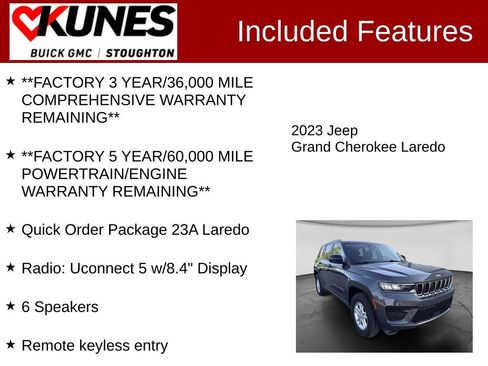 Used 2023 Jeep Grand Cherokee Laredo AWD/4WD image 3