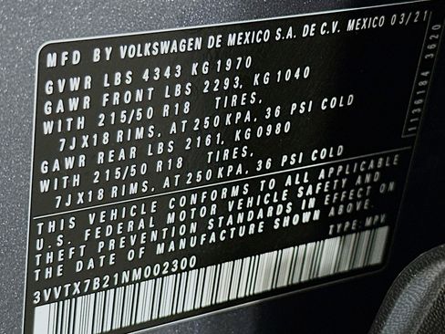 Used 2022 Volkswagen Taos SE w/ Panoramic Sunroof Package image 24