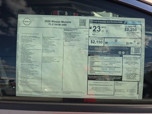 New 2026 Nissan Murano Platinum w/ Cargo Package AWD/4WD image 3