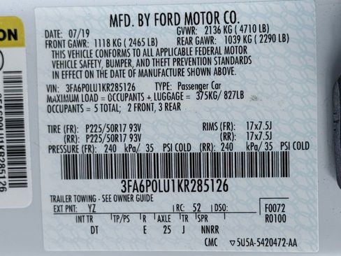 Used 2019 Ford Fusion SE FWD image 38