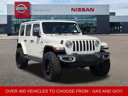 Used 2021 Jeep Wrangler Unlimited Sahara w/ Uconnect 4C Nav & Sound Group AWD/4WD image 1