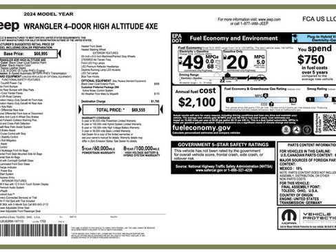 Used 2024 Jeep Wrangler High Altitude AWD/4WD image 4