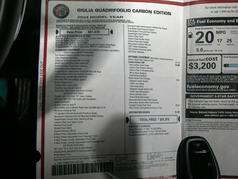 Used 2024 Alfa Romeo Giulia Quadrifoglio RWD image 14