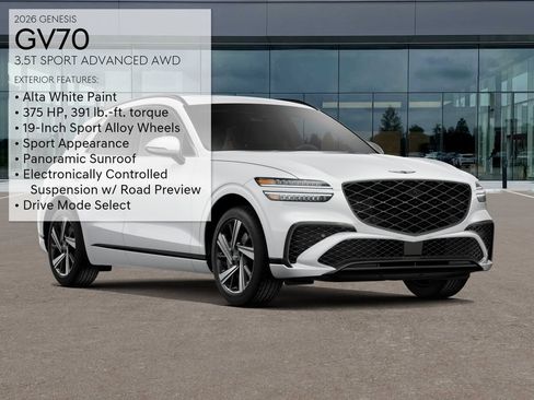 New 2026 Genesis GV70 3.5T Sport Advanced AWD/4WD image 3