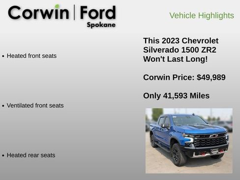 Used 2023 Chevrolet Silverado 1500 ZR2 w/ Technology Package AWD/4WD image 18