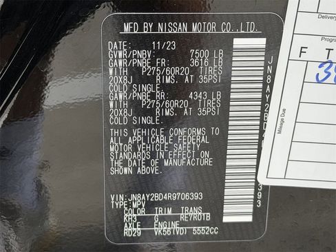 Used 2024 Nissan Armada SL image 29