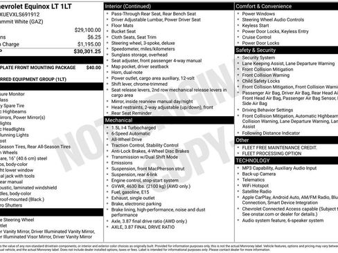Used 2020 Chevrolet Equinox LT AWD/4WD image 2