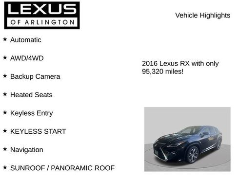 Used 2016 Lexus RX 350 AWD w/ Premium Package image 8