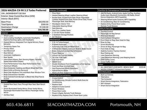 New 2026 MAZDA CX-90 3.3 Turbo w/ Preferred Package image 18