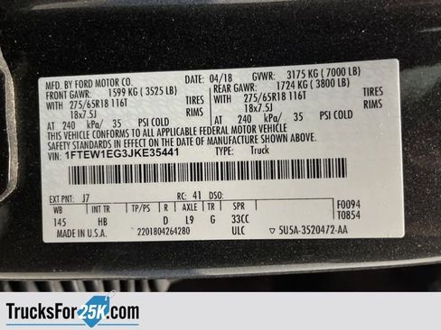 Used 2018 Ford F150 Lariat w/ Equipment Group 502A Luxury image 41