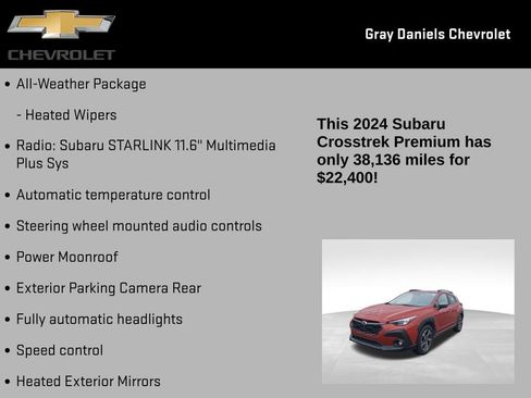Used 2024 Subaru Crosstrek 2.0i Premium image 12