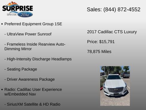Used 2017 Cadillac CTS Luxury RWD image 6