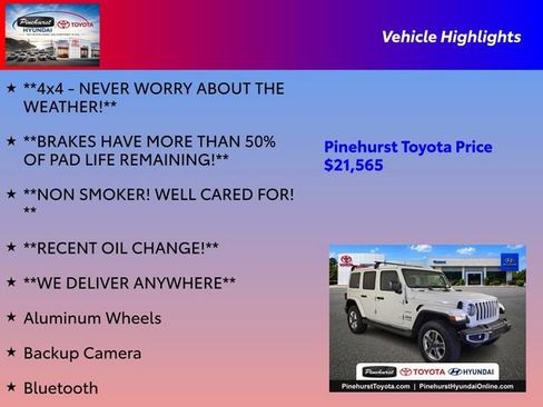Used 2021 Jeep Wrangler Unlimited Sahara AWD/4WD image 31