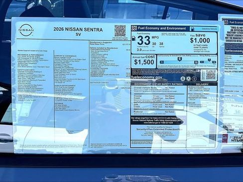 New 2026 Nissan Sentra SV w/ SV Convenience Package FWD image 12