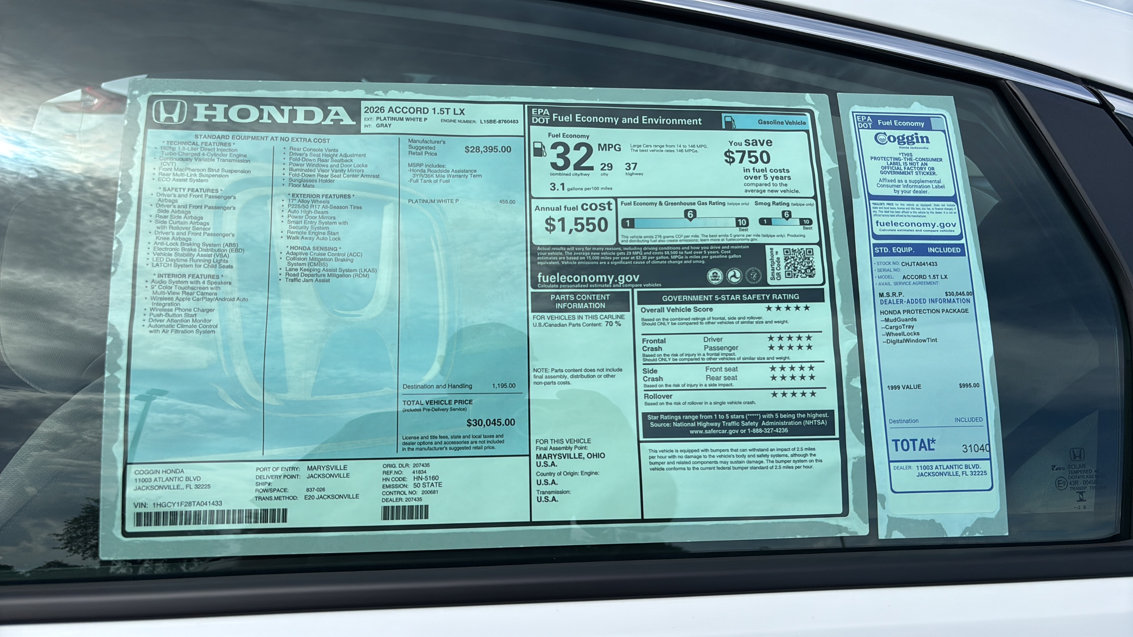 New 2026 Honda Accord LX image 10