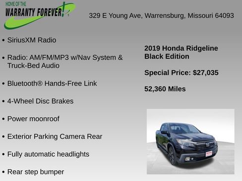 Used 2019 Honda Ridgeline Black Edition image 5