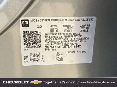 Used 2026 Chevrolet Equinox ACTIV w/ LPO, Floor Liner Package FWD image 32