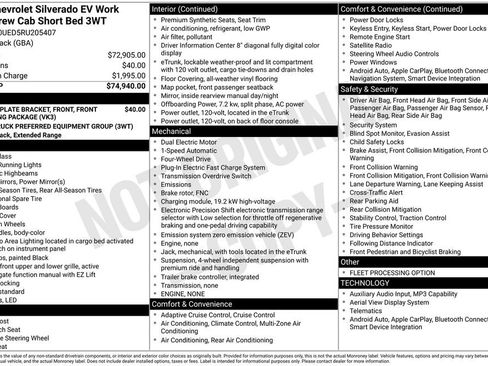 Used 2024 Chevrolet Silverado EV W/T AWD/4WD image 44