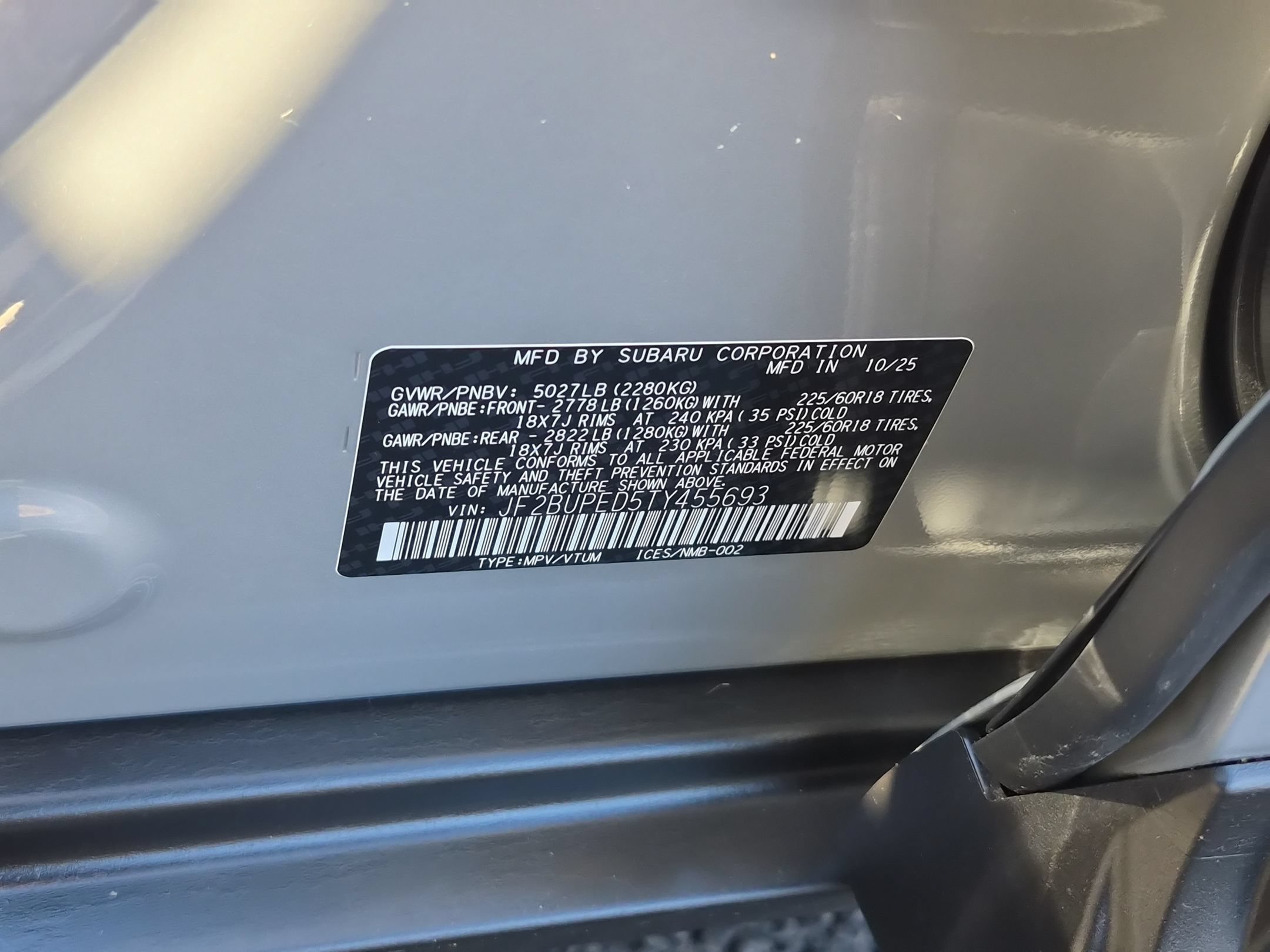 Certified 2026 Subaru Outback Touring AWD/4WD image 40