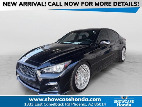 Used 2020 INFINITI Q50 Red Sport 400 w/ Cargo Package RWD image 1