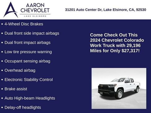 Used 2024 Chevrolet Colorado W/T w/ WT Convenience Package image 20