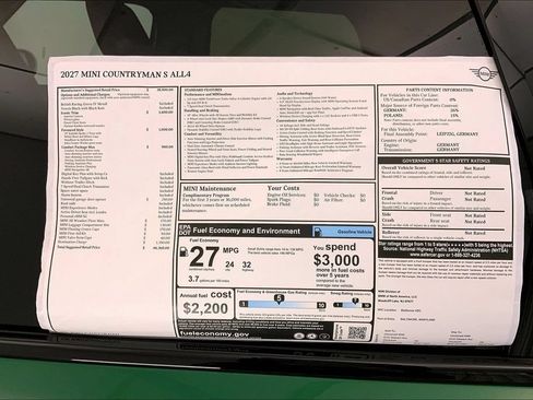 New 2027 MINI Cooper Countryman S w/ Comfort Package Max AWD/4WD image 12