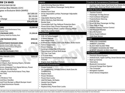 Used 2025 BMW Z4 M40i w/ Edition image 26