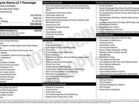 Used 2020 Toyota Sienna LE w/ LE Preferred Package image 3