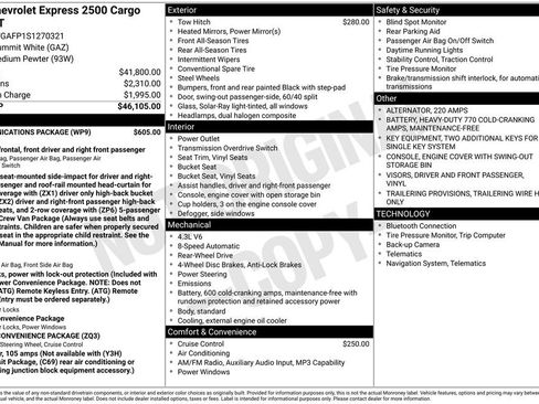 New 2025 Chevrolet Express 2500 w/ Communications Package image 9