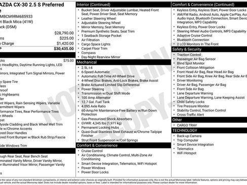 Used 2024 MAZDA CX-30 AWD 2.5 S w/ Preferred Package image 36