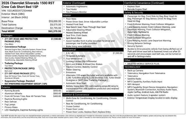 New 2026 Chevrolet Silverado 1500 RST AWD/4WD image 5