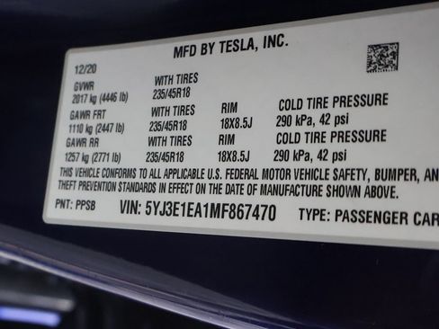 Used 2021 Tesla Model 3 Standard Range Plus RWD image 50