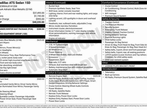 Used 2018 Cadillac ATS 2.0T AWD Sedan image 3