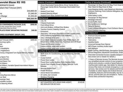 Used 2023 Chevrolet Blazer RS w/ Enhanced Convenience Package FWD image 6