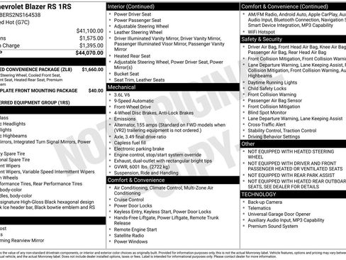 Used 2022 Chevrolet Blazer RS w/ Enhanced Convenience Package FWD image 14