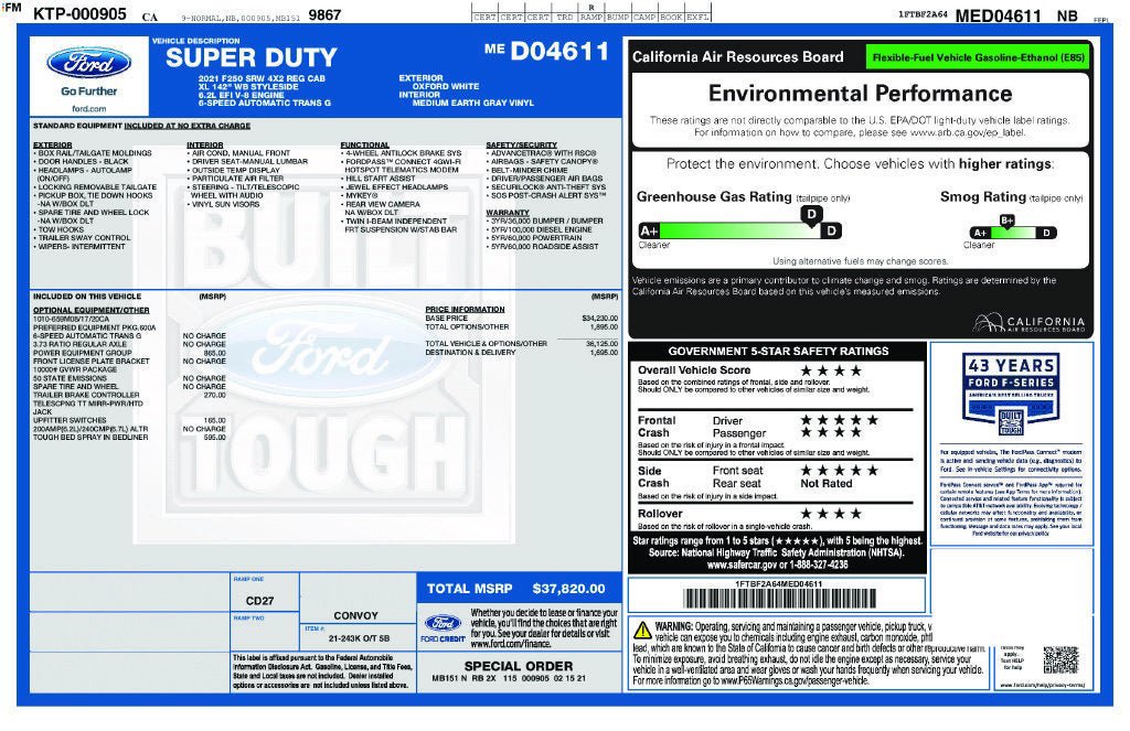 Used 2021 Ford F250 XL w/ Power Equipment Group RWD image 5