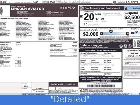 Used 2020 Lincoln Aviator Reserve w/ Equipment Group 202A image 3